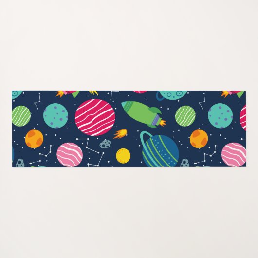 Kinder buitenruimtelaketten van raketten yogamat (Achterkant (horizontaal))