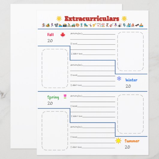 Kinder buitenschoolse activiteiten Print (Voorkant / Achterkant)