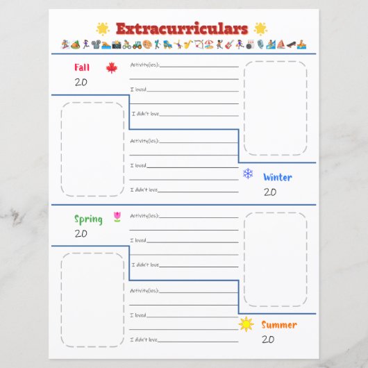 Kinder buitenschoolse activiteiten Print (Voorkant)