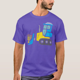 Kinder Bulldozer Construction Chanukah Toddler Boy T-shirt