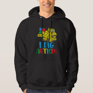 Kinder bulldozer I Dig Autisme Awareness Truck Tod Hoodie