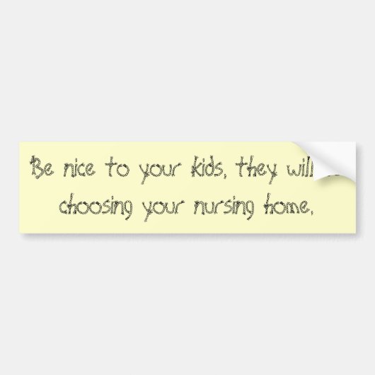 Kinder Bumpersticker (Voorkant)