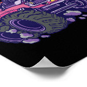 Kinder Bunny Happy Paast Monster Truck Lovers Kind Poster (Hoek)