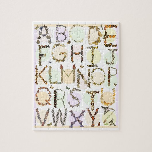 Kinder Butterfly Alphabet Puzzle Learn Butterfly A Legpuzzel (Verticaal)