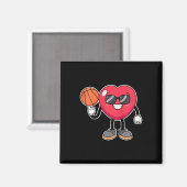 Kinder Bysketbyll Speler Hart Valentijnsdag Schatt Magneet (Voorkant / Achterkant)