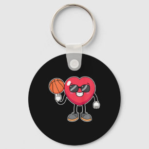 Kinder Bysketbyll Speler Hart Valentijnsdag Schatt Sleutelhanger