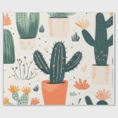 Kinder Cactus Wrapping Paper Cadeaupapier (Vlak)