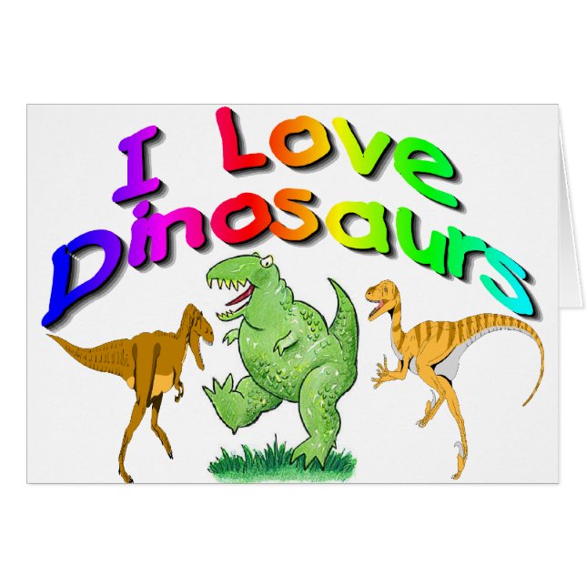 Kinder cadeaus "I Love Dinosaurs" (Voorkant Horizontaal)