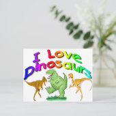 Kinder cadeaus "I Love Dinosaurs" Briefkaart (Staand voorkant)