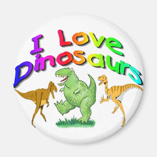 Kinder cadeaus "I Love Dinosaurs" Magneet (Voorkant)