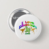 Kinder cadeaus "I Love Dinosaurs" Ronde Button 5,7 Cm (Voorkant /achterkant)