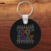 Kinder cadeauschoolviering 100ste schooldag sleutelhanger (Voorkant)