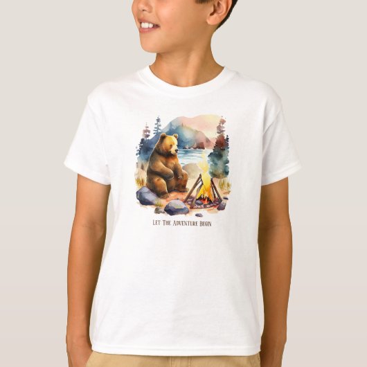 Kinder Camping T-Shirt (Voorkant)