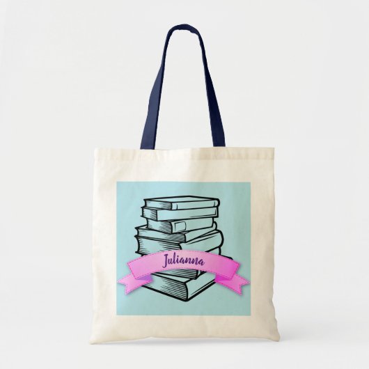 Kinder Canvas tas Aangepaste naam School/Bibliothe (Voorkant)