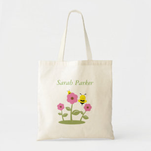 Kinder Canvas tas van Cute Bumble Bee and Flowers