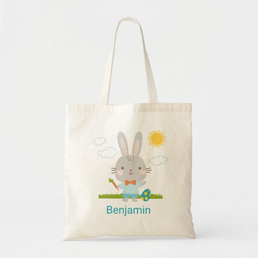 Kinder Canvas tas van Egg Hunt Easter Bunny (Voorkant)