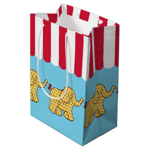 Kinder carnaval Circus Elephants Birthday Gift Bag Medium Cadeauzakje