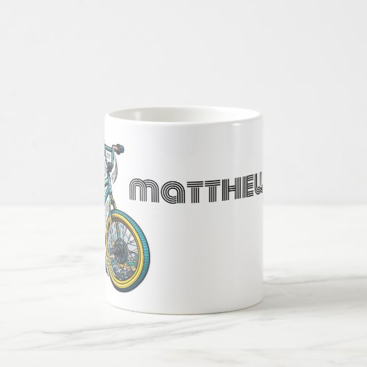 Kinder cartoon Bike BMX Racenavontuur Koffiemok (Center)