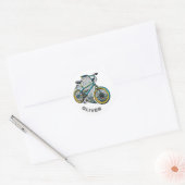Kinder cartoon Bike BMX Racenavontuur Ronde Sticker (Envelop)