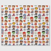 Kinder Cartoon Cadeaupapier (Vlak)