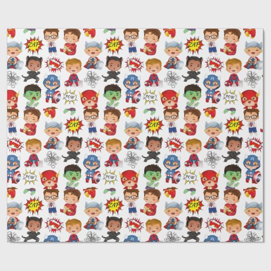 Kinder Cartoon Cadeaupapier (Vlak)