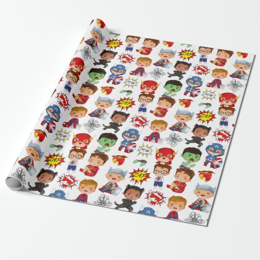 Kinder Cartoon Cadeaupapier (Uitgerold)