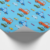 Kinder Cartoon Cars Verjaardag Wrap Cadeaupapier (Hoek)