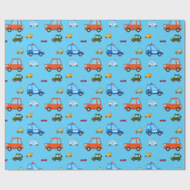 Kinder Cartoon Cars Verjaardag Wrap Cadeaupapier