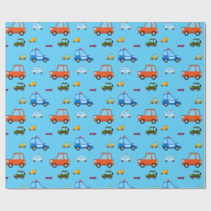 Kinder Cartoon Cars Verjaardag Wrap Cadeaupapier