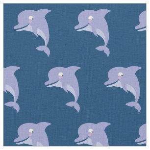 Kinder Cartoon Cute Dolphins Stof