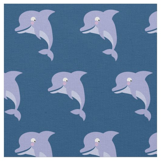 Kinder Cartoon Cute Dolphins Stof (Close Up)