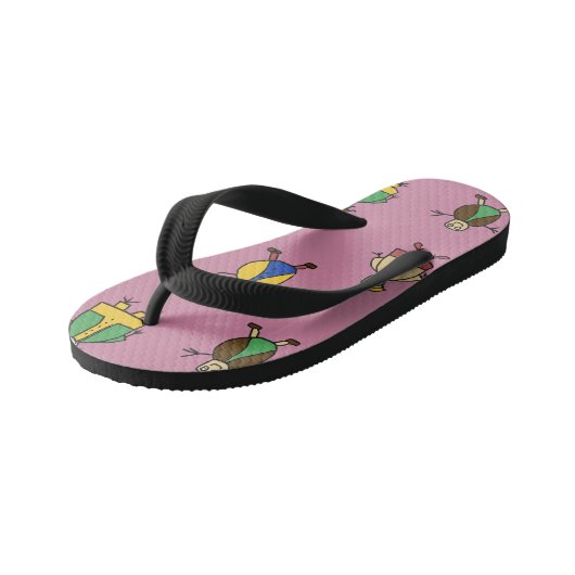Kinder Cartoon Fun Family Girl op elke kleur Kinder Teenslippers (Schuin)