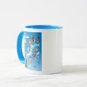 Kinder Cartoon Kaart van Japan Mok (Voorkant links)