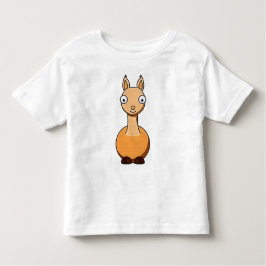Kinder Cartoon Llama T-Shirt