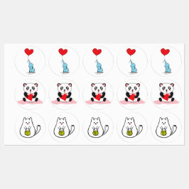 kinder cartoon stickers en labels