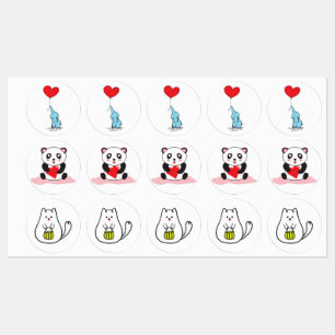 kinder cartoon stickers en labels