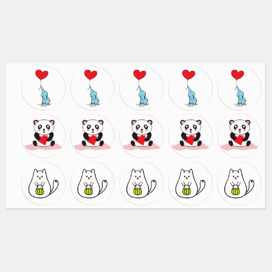 kinder cartoon stickers en labels (Vel)