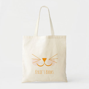 Kinder Cat Kitten Animal Library Book Canvas tas