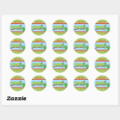 Kinder Caterpillar ID Badge Ronde Sticker (Vel)