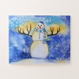 Kinder Chanukah Snowman Puzzle Legpuzzel