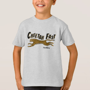 Kinder Cheetah Fast Running Sports Trendy Fun Gift T-shirt