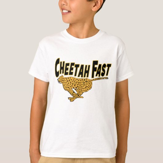 Kinder Cheetah Fast Running Wild Animal T-shirt (Voorkant)