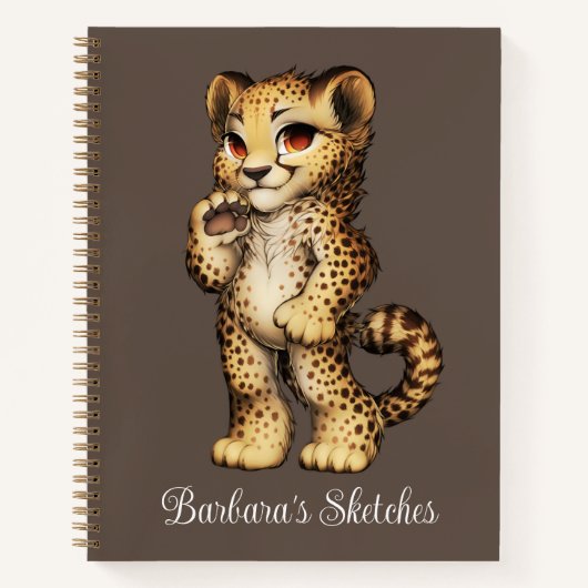 Kinder Cheetah Personal Sketch Notitieboek (Voorkant)