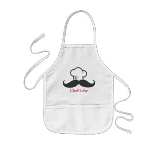 Kinder Chef Mustache Apron Kinder Schort