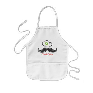Kinder Chef Mustache Apron Meisje Schort