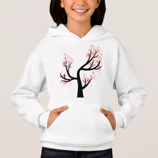 Kinder Cherry Blossom Tree Pullover Hoodie (Voorkant)