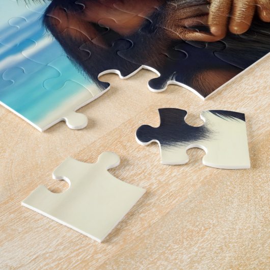 Kinder Chimpansees Jigzaag Puzzle - Tropisch Legpuzzel (Zijkant)