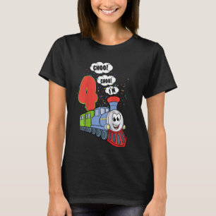 Kinder Choo Choo Ik ben 4 jaar oude locomotief vie T-shirt