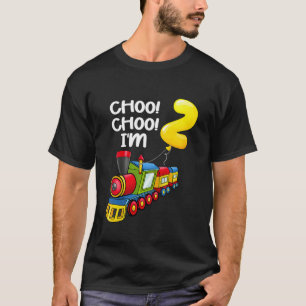 Kinder Choo Choo Ik ben twee jaar oude locomotief T-shirt
