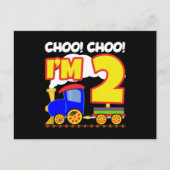 Kinder Choo Choo Train 2de verjaardag Choo Choo Ik Briefkaart (Voorkant)